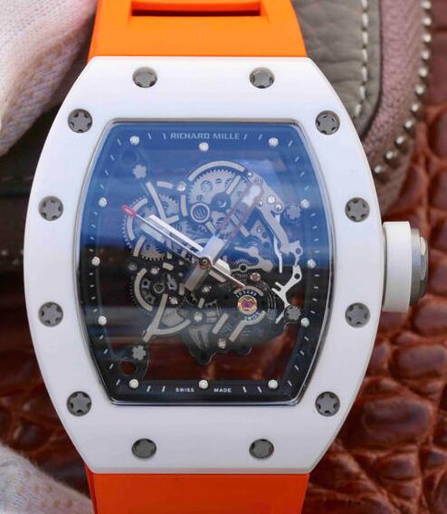 Best Richard Mille Bubba Watson rm055 orange rubber replica watch
